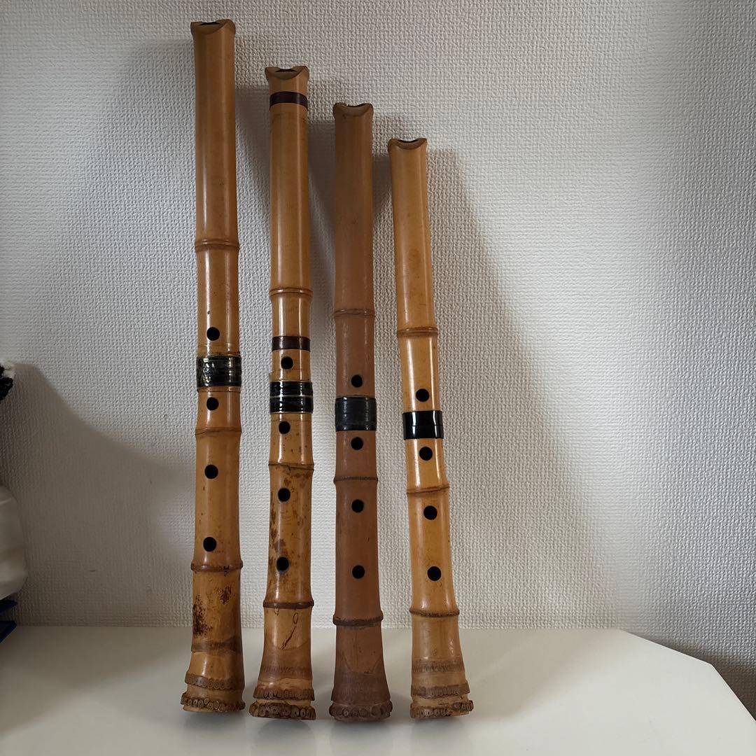 尺八本体 竹製 4本セット