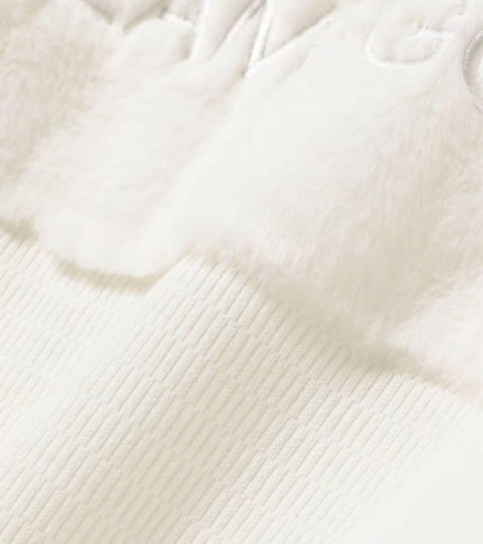 ORANGE LABEL / フェイクファー コンビ プルオーバー．