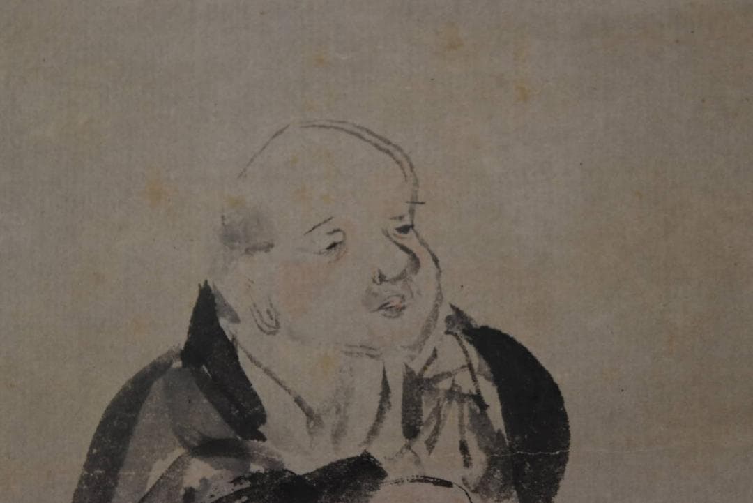 【真作】住吉弘貫/和尚図/横物/掛軸/名家伝来/AA-71