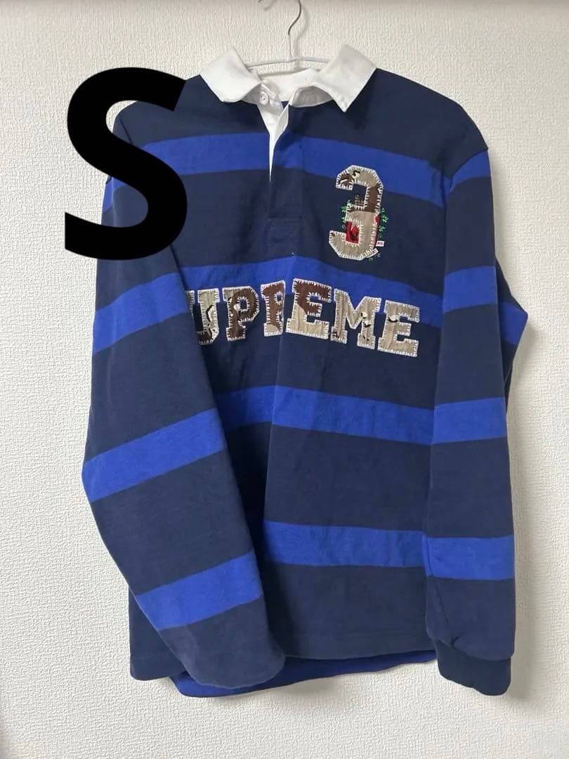ウェア SUPREME stripe rugby navy S