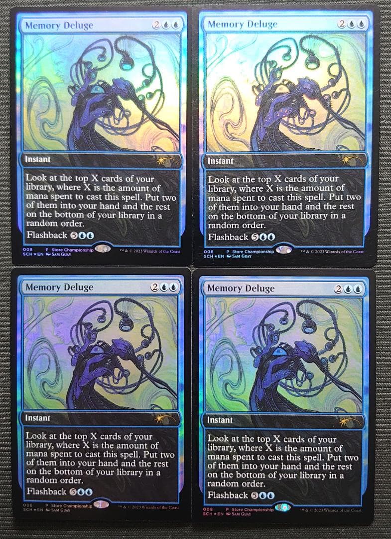 mtg 記憶の氾濫 プロモ foil ４枚セット ストアチャンピオンシップ