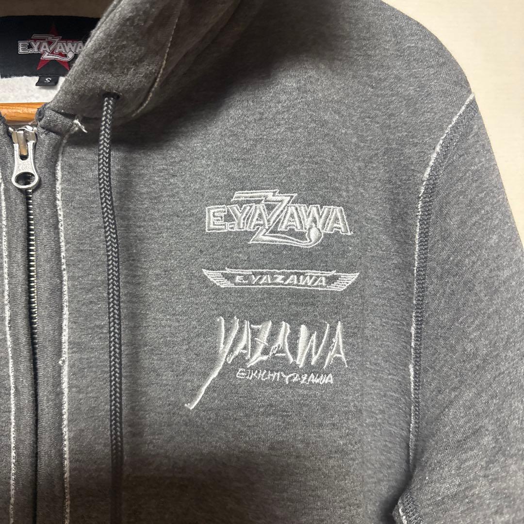 矢沢永吉 ジップアップパーカー グレー　刺繍　Sサイズ