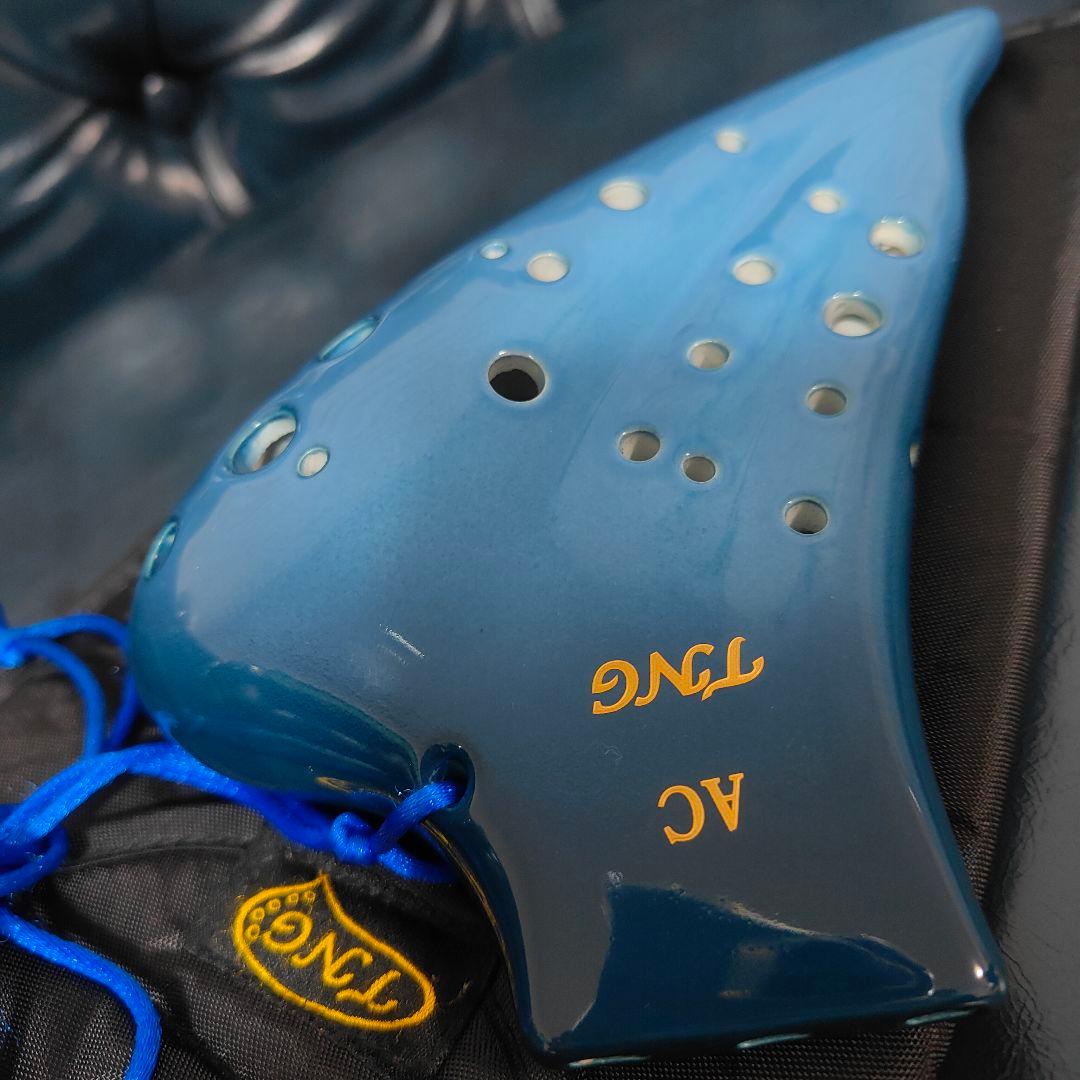 ​【極美品】TNG トリプルオカリナ ACモデル 青色陶器