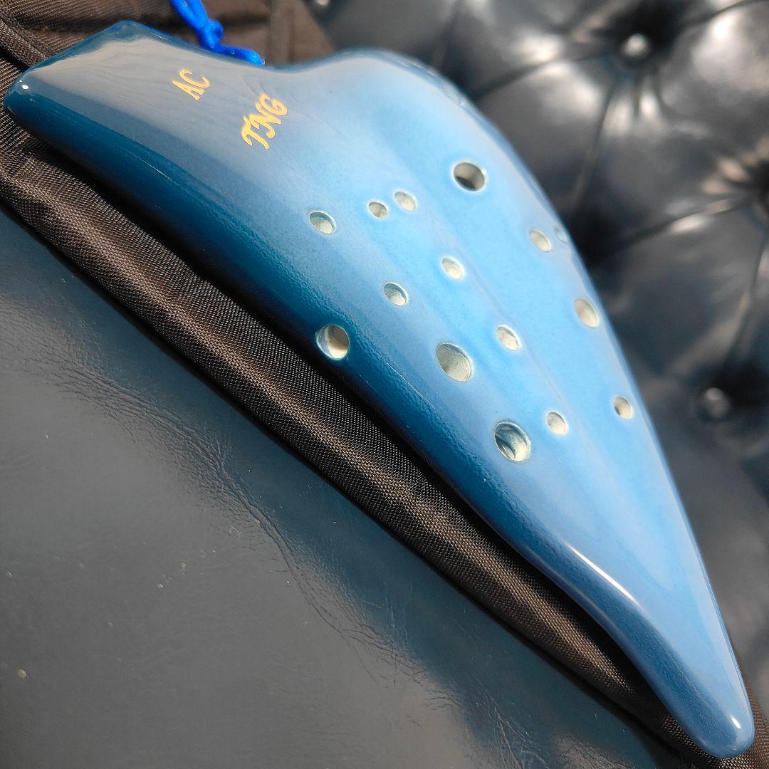 ​【極美品】TNG トリプルオカリナ ACモデル 青色陶器