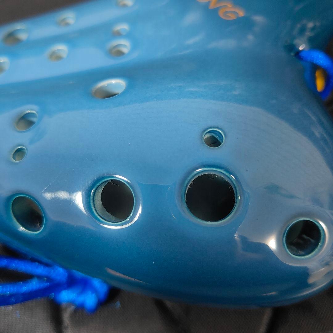 ​【極美品】TNG トリプルオカリナ ACモデル 青色陶器