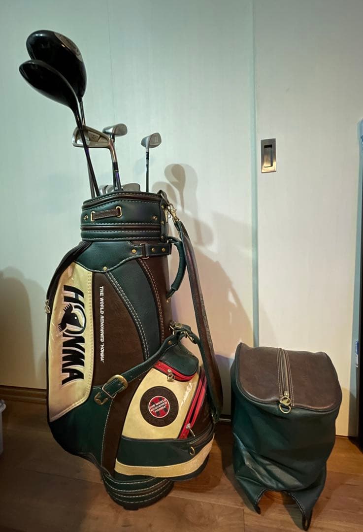 再値下げ:HONMAキャディーバッグ ゴルフクラブセット 練習ボール付き 初心者