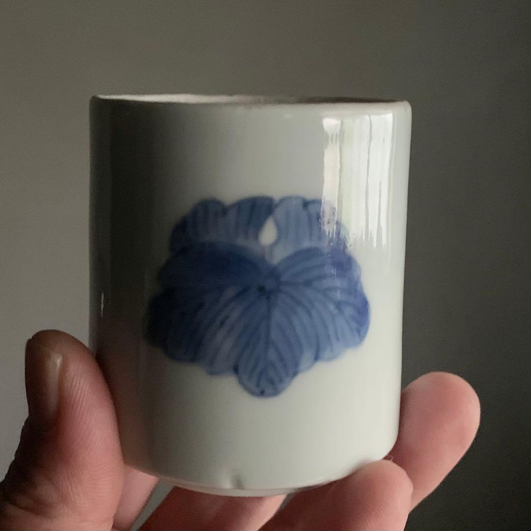 染付 筒盃 古伊万里 No.3 盃 ぐい呑み 古美術 古道具 アンティーク