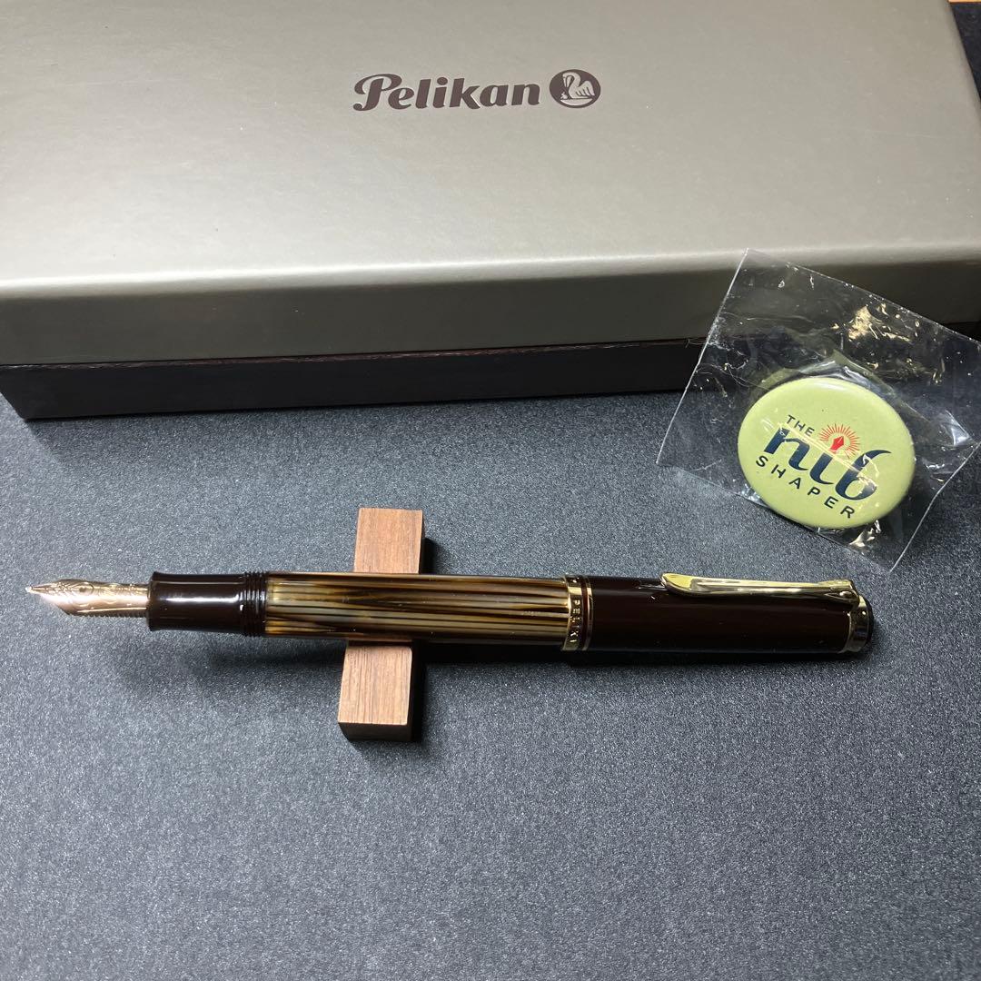 ペリカンM400SE 茶縞　Ｂ(太字) 小太刀仕様　試し書きのみ使用