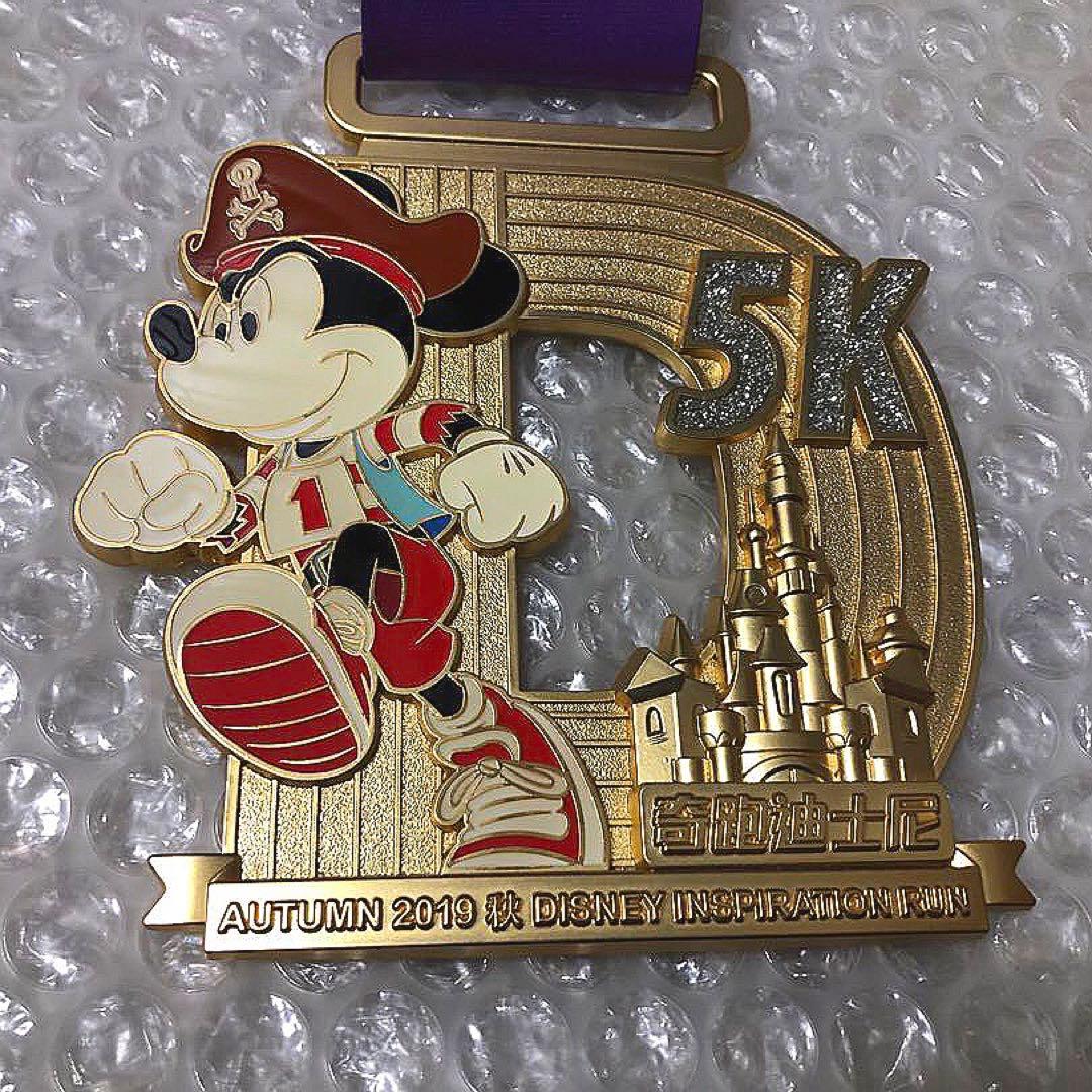 海外 上海ディズニー5Km完走記念 ミッキーマウス DISNEY メダル