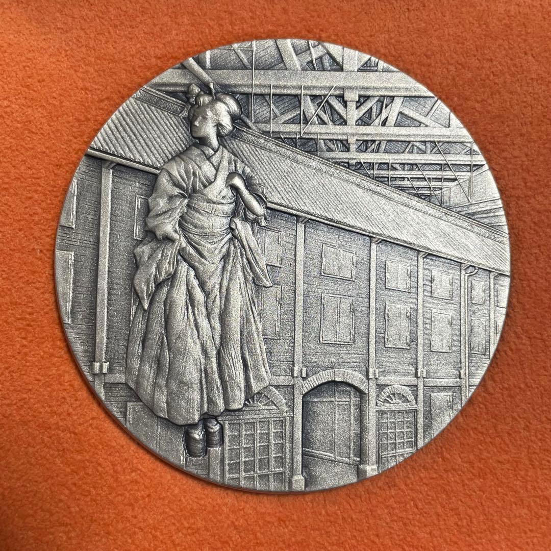 【極美品】国宝章牌　富岡製糸場　造幣局　記念メダル　純銀メダル　銀製