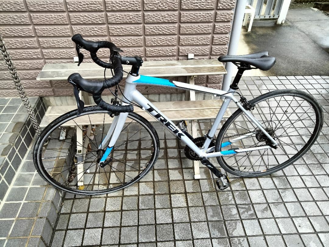 引取限定　TREK domane　シルバー　ブルー　サイズ５２ｃｍ