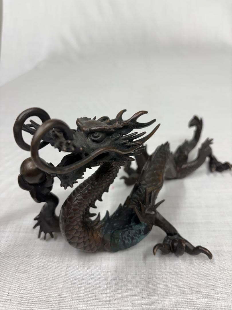 青銅　銅　龍　オブジェ　置物　アンティーク　骨董品