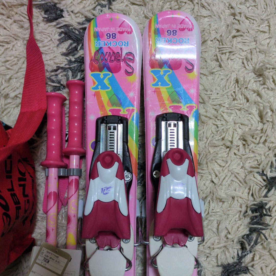 スキー3点セット　子供用　キッズ　スキー板86センチ