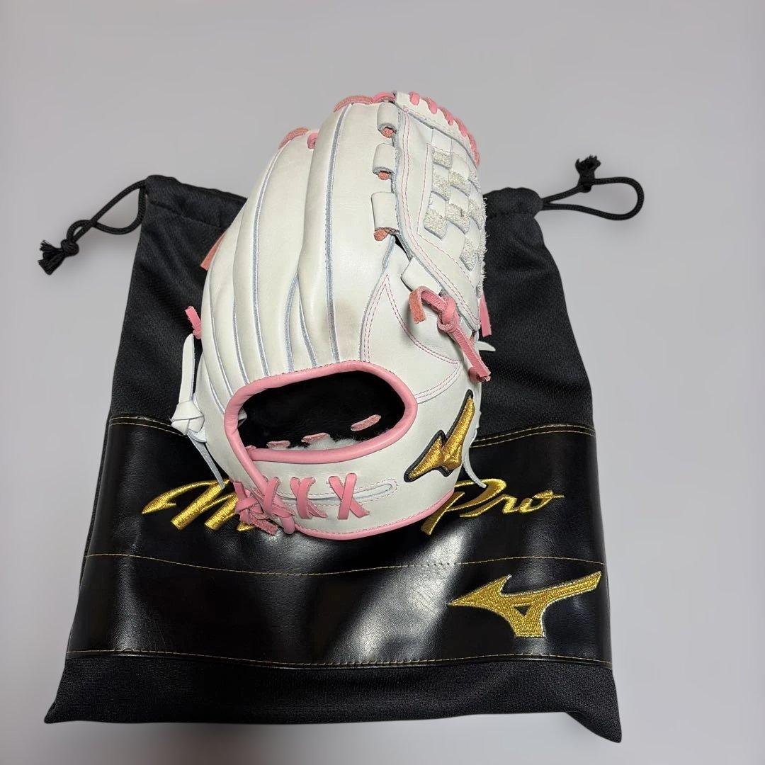 ミズノプロ軟式オーダー　シルバー/ピンク