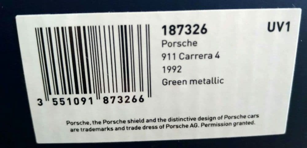 ノレブ 1/18 ポルシェ 911(964) カレラ4 1992 グリーン