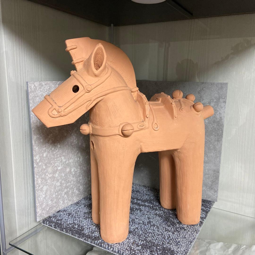 備前焼　馬　午　埴輪　干支　大　30センチ　縁起物　インテリア