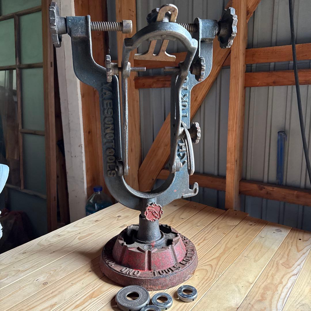 レトロ　自転車特殊工具　ヤエソノ　振れ取り台　宝山　畑屋　スポークレンチ付き