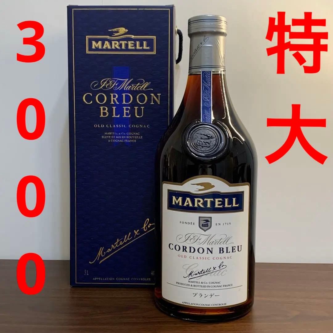 ⭐️特大⭐️3,000ml⭐️3L⭐️マーテル⭐️コルドンブルー⭐️箱付き⭐️古酒⭐️未開封⭐️