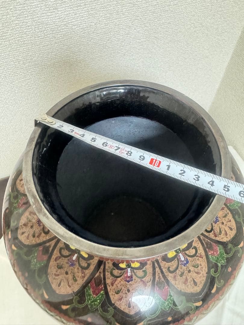 七宝焼　壺　花瓶　置物　アンティーク　コレクション