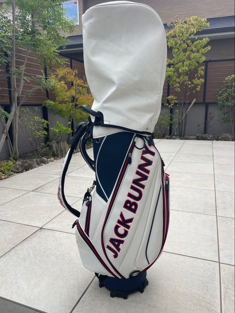 JACK BUNNY キャディバッグ ホワイト/ネイビー