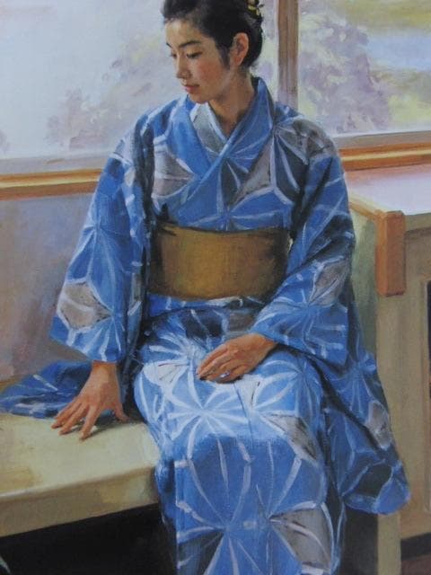 池田清明、【しぐれ】、希少な額装用画集より、新品額装付、状態良好