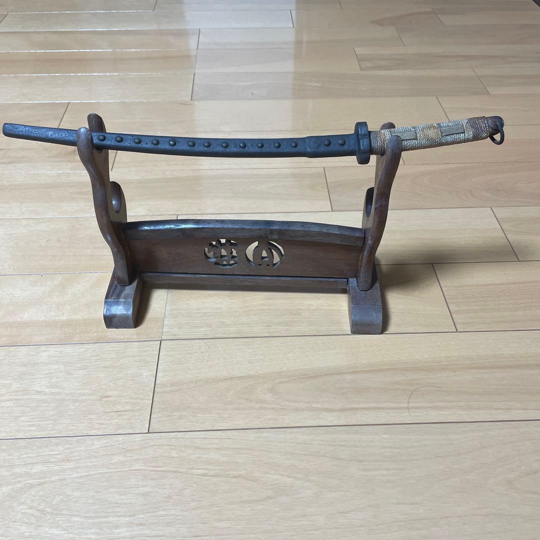 兜割 鉄　刀　鋲　刀掛付き