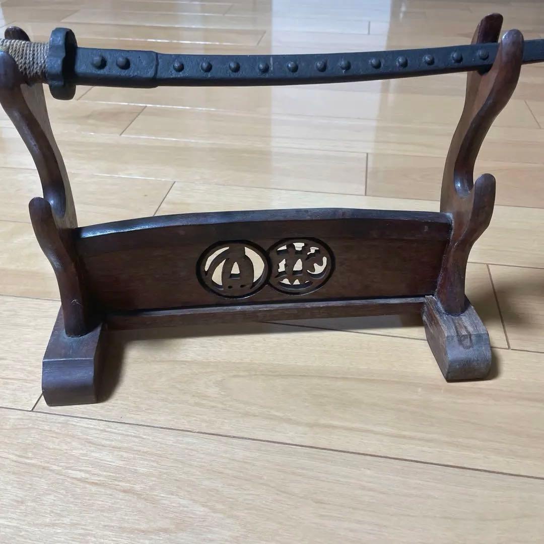 兜割 鉄　刀　鋲　刀掛付き