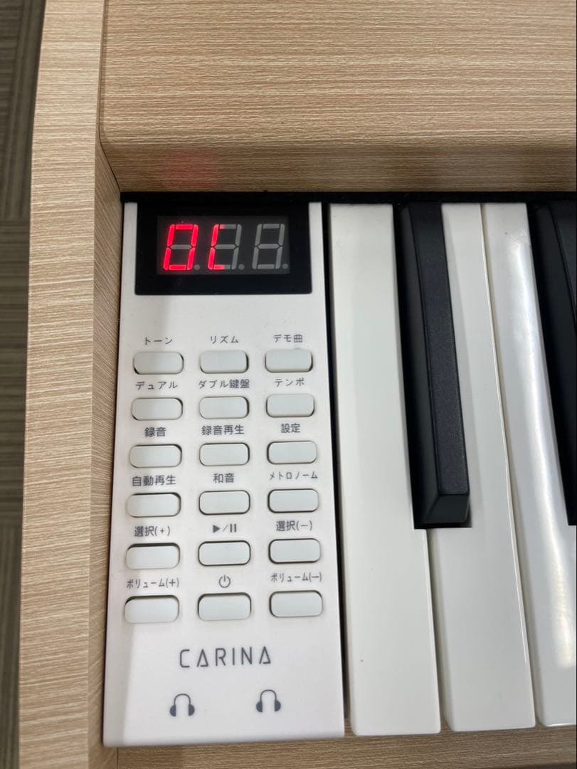 スタンド付き　電子ピアノ88鍵盤　給電タイプ　木目調ボディ　オークベージュ