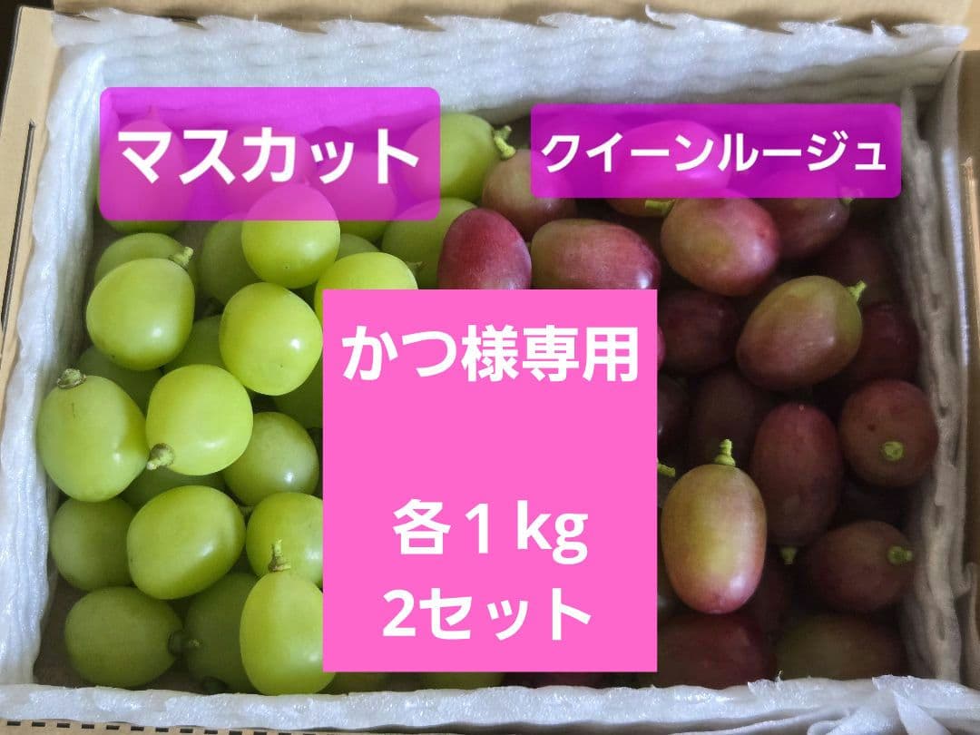 ☆朝採り農家直送☆シャインマスカット/クイーンルージュ☆各１kg☆