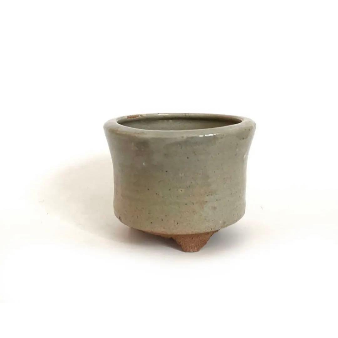 陶芸家　人間国宝　濱田庄司　浜田庄司　初窯印　灰釉　三つ足　香炉　香爐