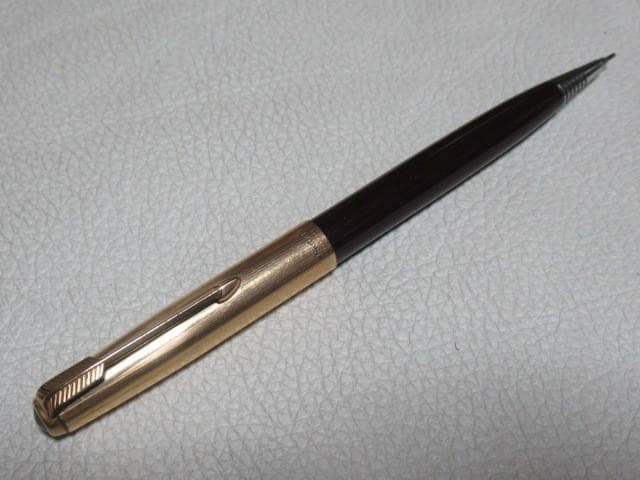 ◆美品 1940年代 米国製！パーカー 金キャップ えんじ軸 ノック式ペンシル