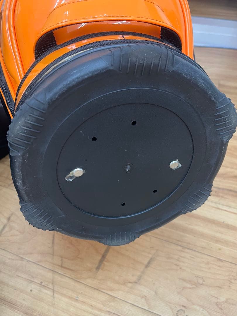 非売品 Jeep ジープ キャディバッグ エナメル オレンジ ゴルフ　車　自動車