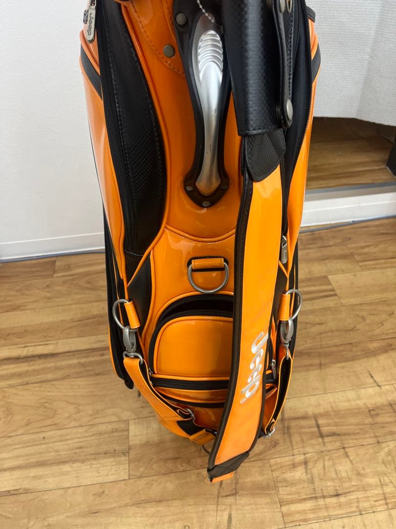 非売品 Jeep ジープ キャディバッグ エナメル オレンジ ゴルフ　車　自動車