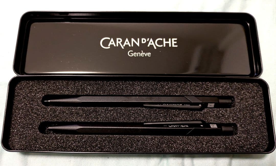 CARAN D'ACHE ブラックシャープペンシル＆ボールペンセット