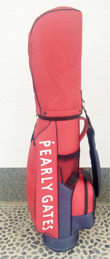 PEARLY GATES キャディバッグ　軽量　3分割　ナイロン　レッド
