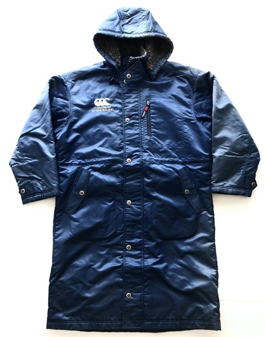 カンタベリー ベンチコート ロングコート もこもこ フリース裏地 ビッグロゴ
