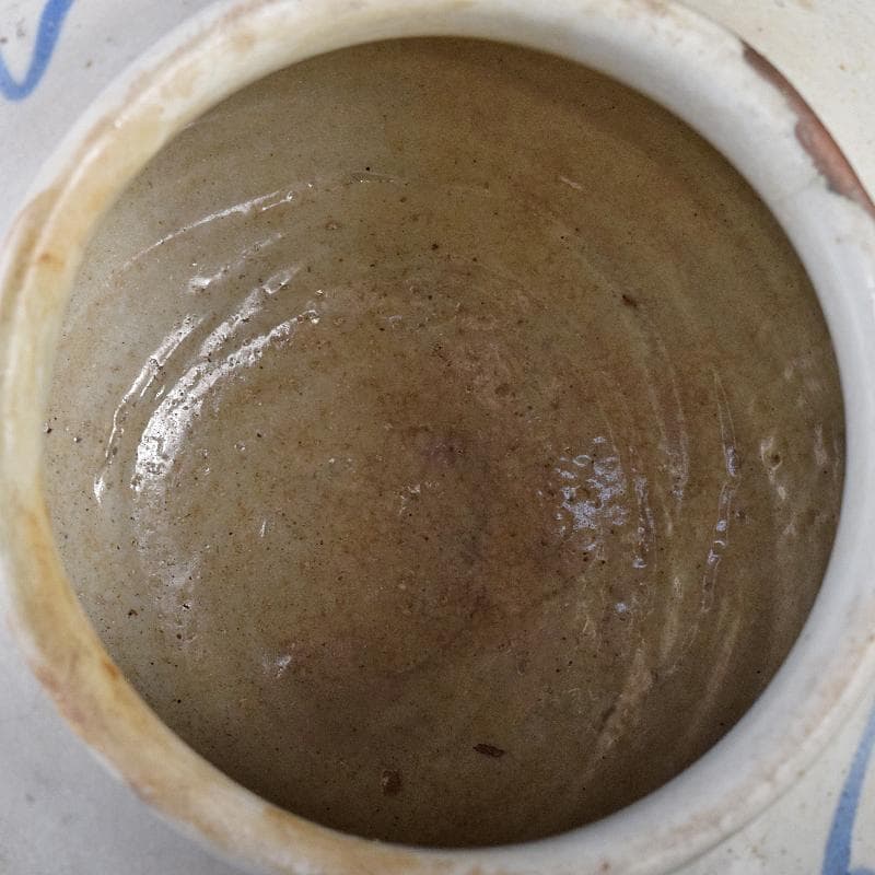 朝鮮美術　李朝　高麗白磁　染付　壷　V　R7947B