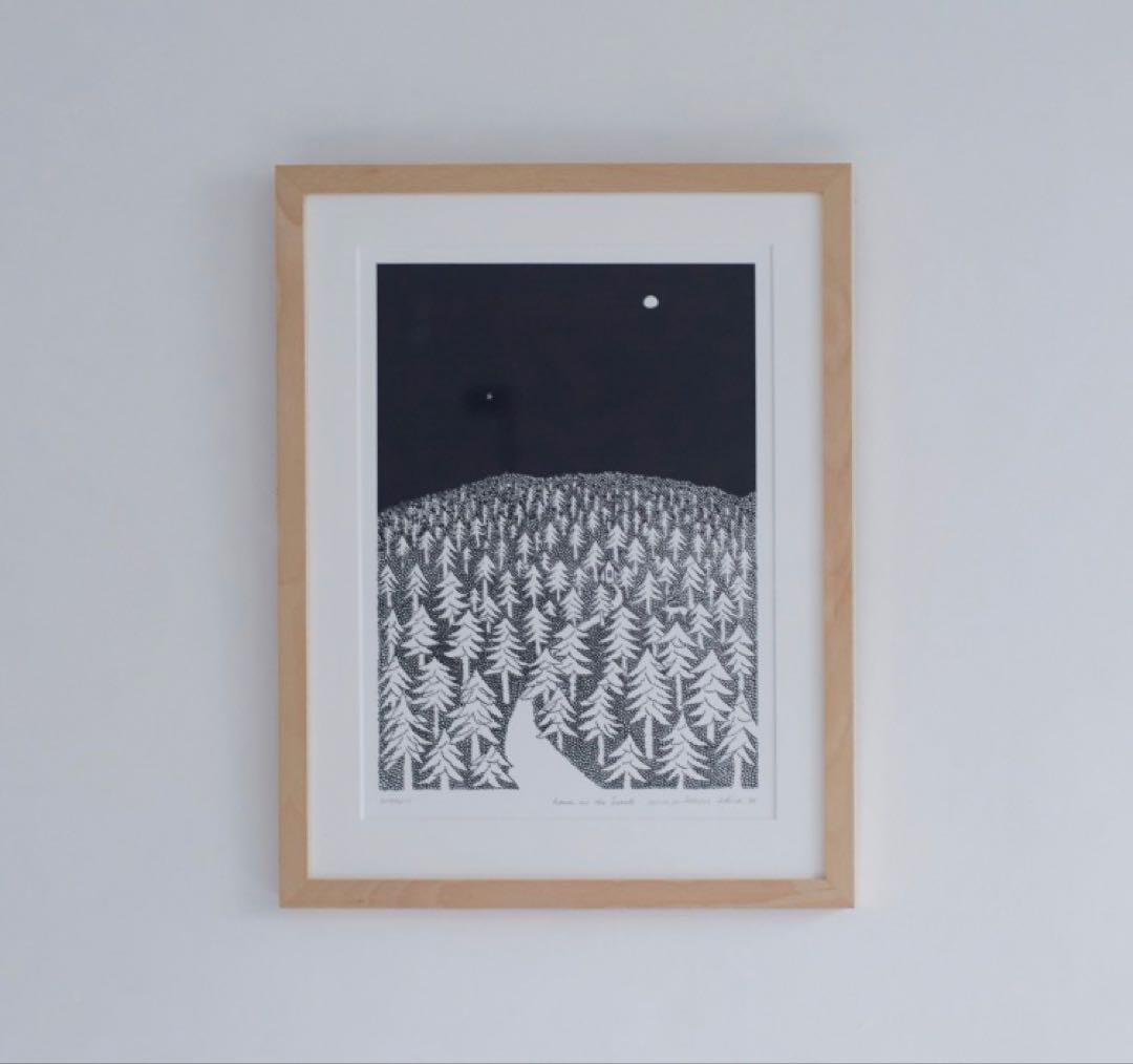 限定ミナペルホネン アートポスター「HOUSE IN THE FOREST」A2