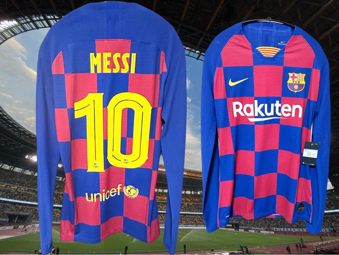 【メッシ#10】バルセロナ 選手支給ユニフォーム 19/20 長袖Mサイズ