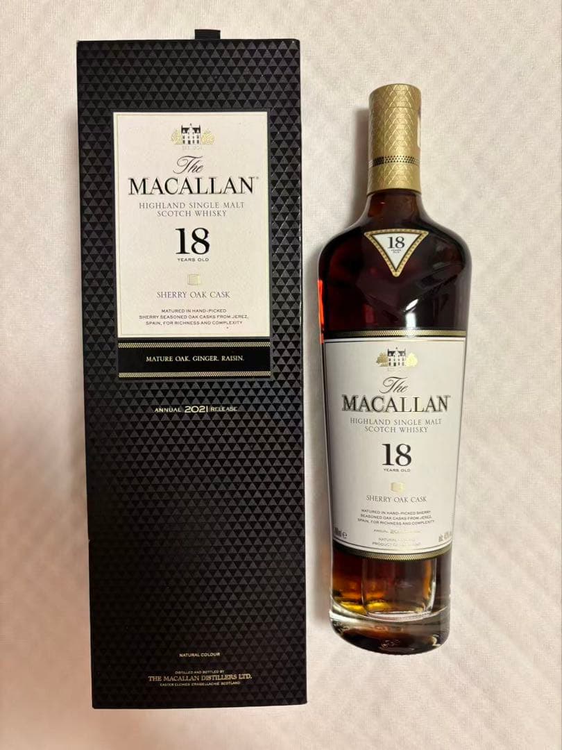 ザ マッカラン 18年シェリー オーク カスク 43% 700ml箱付き