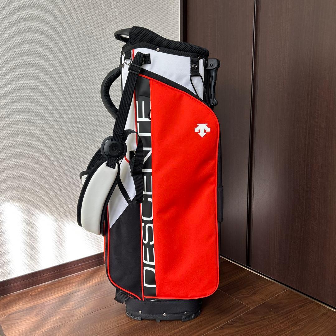 ‼️美品‼️デサント ゴルフ キャディバッグ スタンド式 オレンジ DQBVJJ04