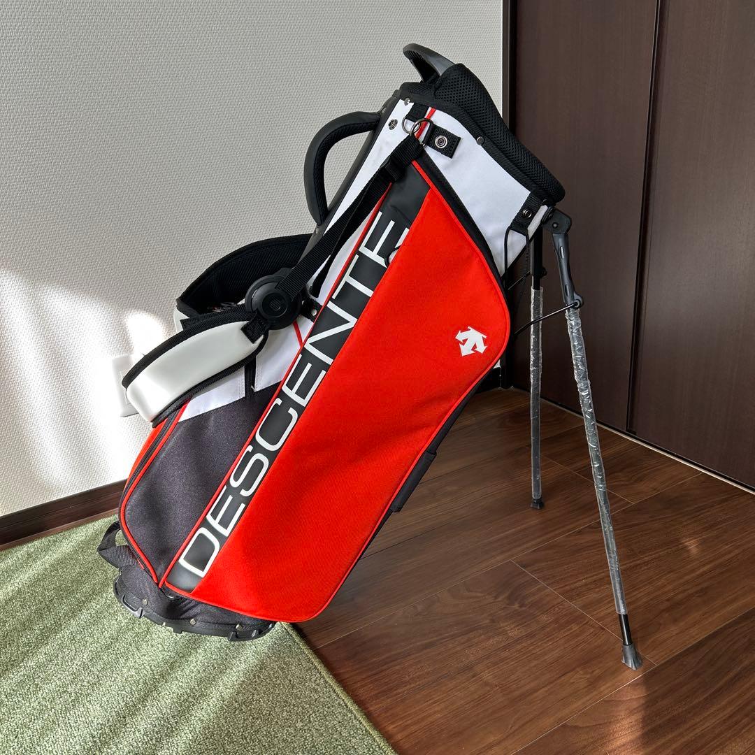 ‼️美品‼️デサント ゴルフ キャディバッグ スタンド式 オレンジ DQBVJJ04