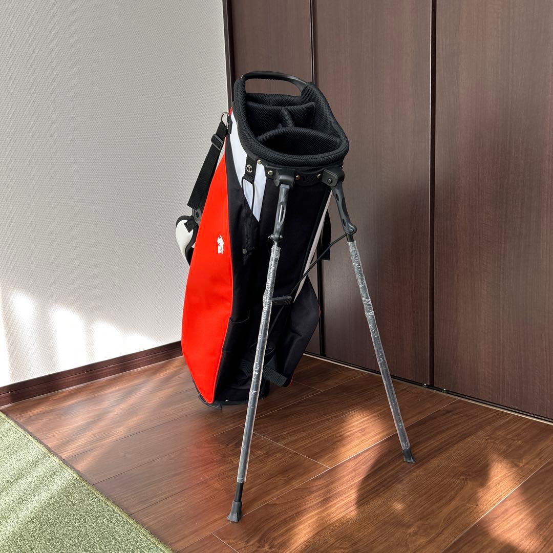 ‼️美品‼️デサント ゴルフ キャディバッグ スタンド式 オレンジ DQBVJJ04