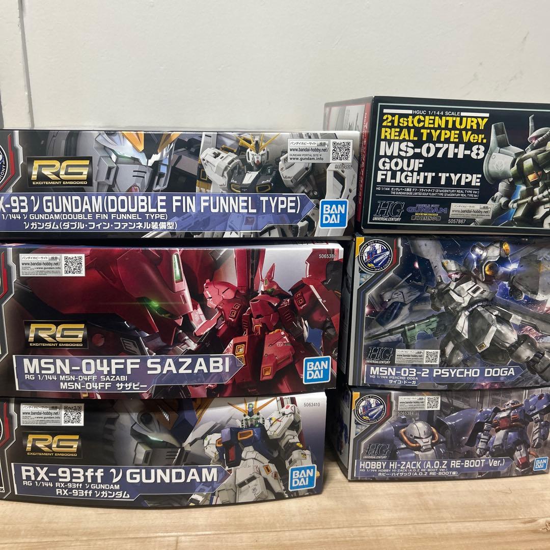 ガンプラ6セット　RG FFサザビー他