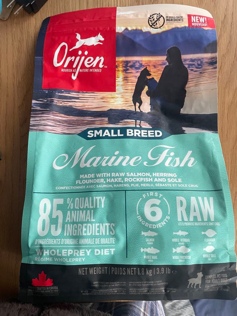 Orijen オリジンスモールブリードマリンフィッシュ1.8kg x 2袋