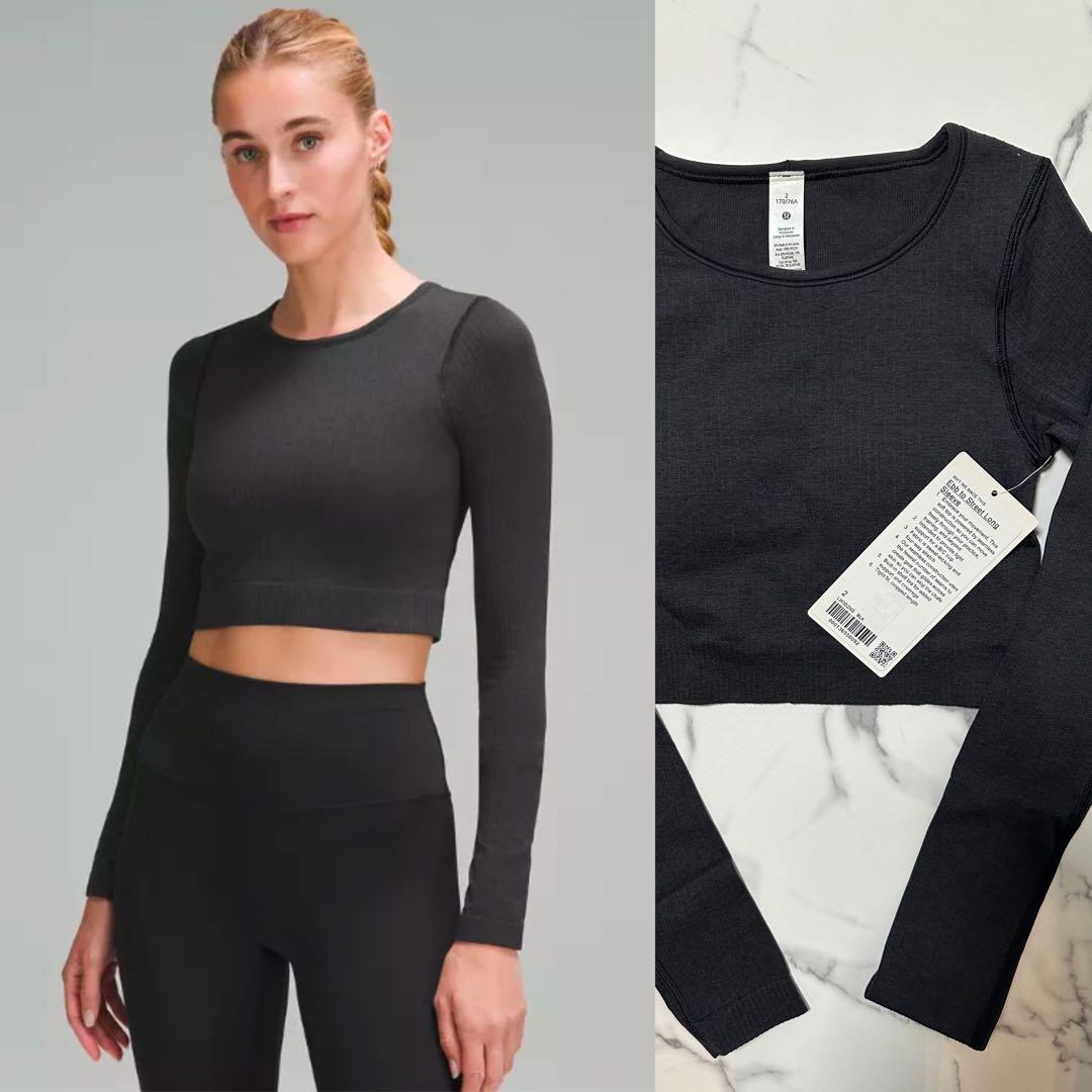 新品 ルルレモン Ebb to Street ヨガ 長袖 一体型ブラ付き 2