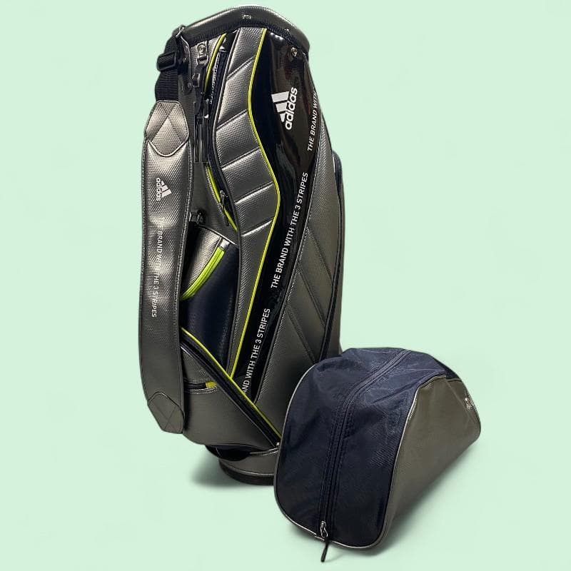 ADIDAS アディダス ゴルフ キャディバッグ シルバー 9.5型 5分割