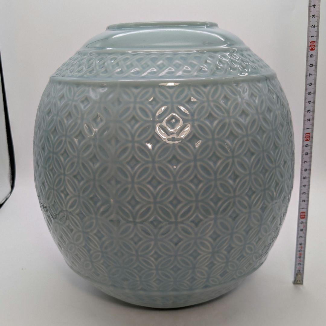 青磁 壺花瓶 壷 花生 花入 花器 フラワーベース 砥部焼？ 高麗青磁？ 置物