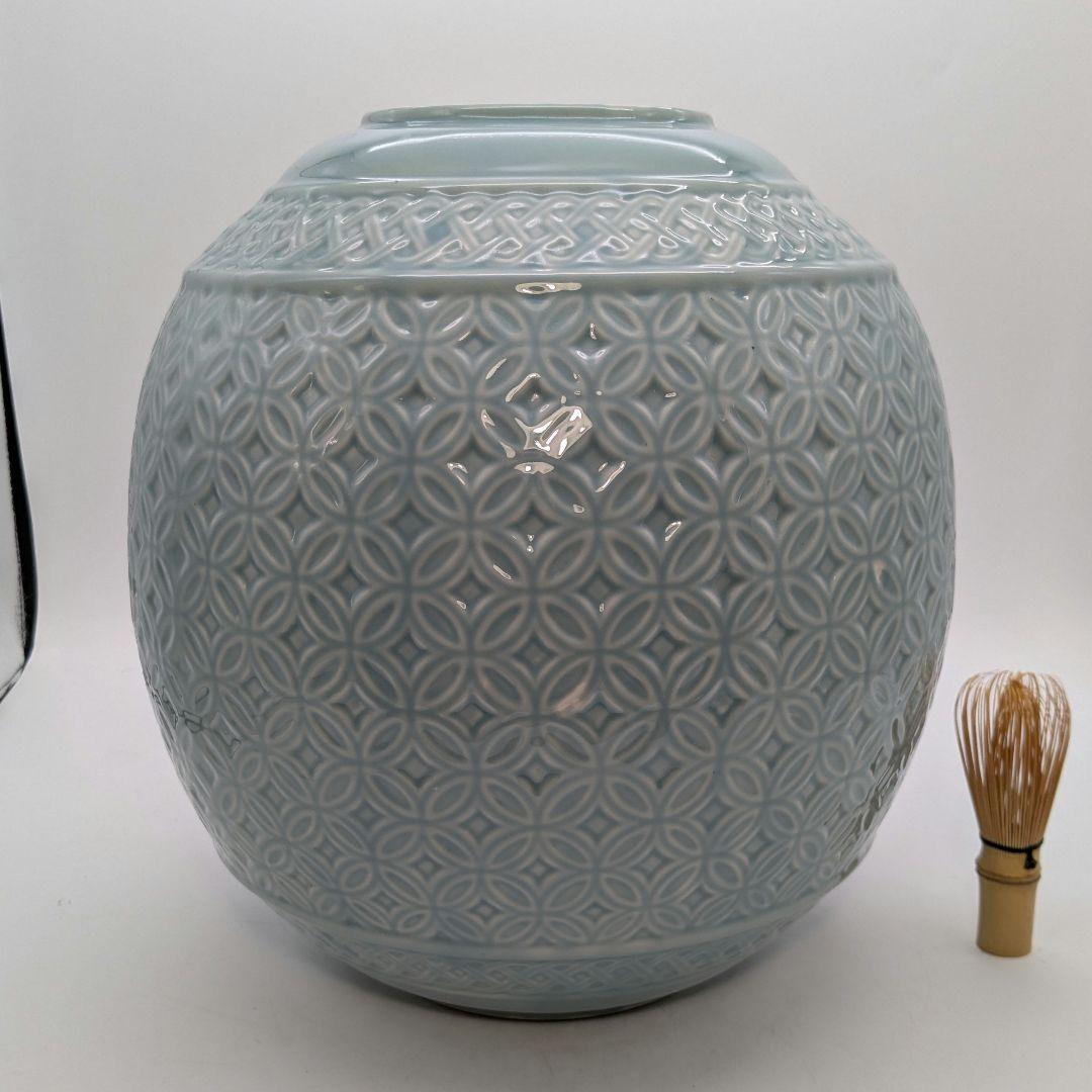 青磁 壺花瓶 壷 花生 花入 花器 フラワーベース 砥部焼？ 高麗青磁？ 置物