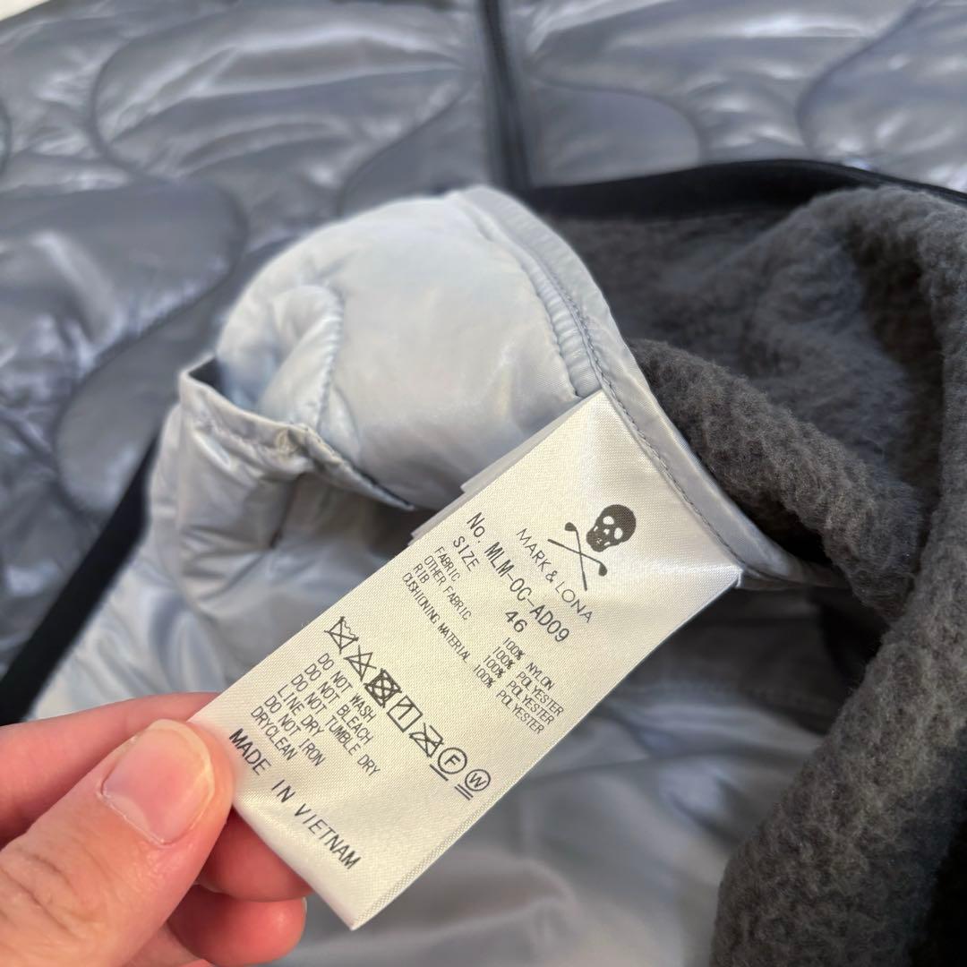 マークアンドロナ 中綿 ダウン キルティング ブルゾン ジップ ブラック